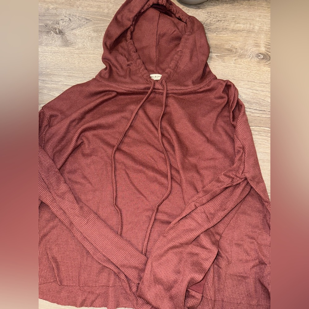 Mikey and Joey knit pull over in rust color
